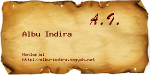 Albu Indira névjegykártya